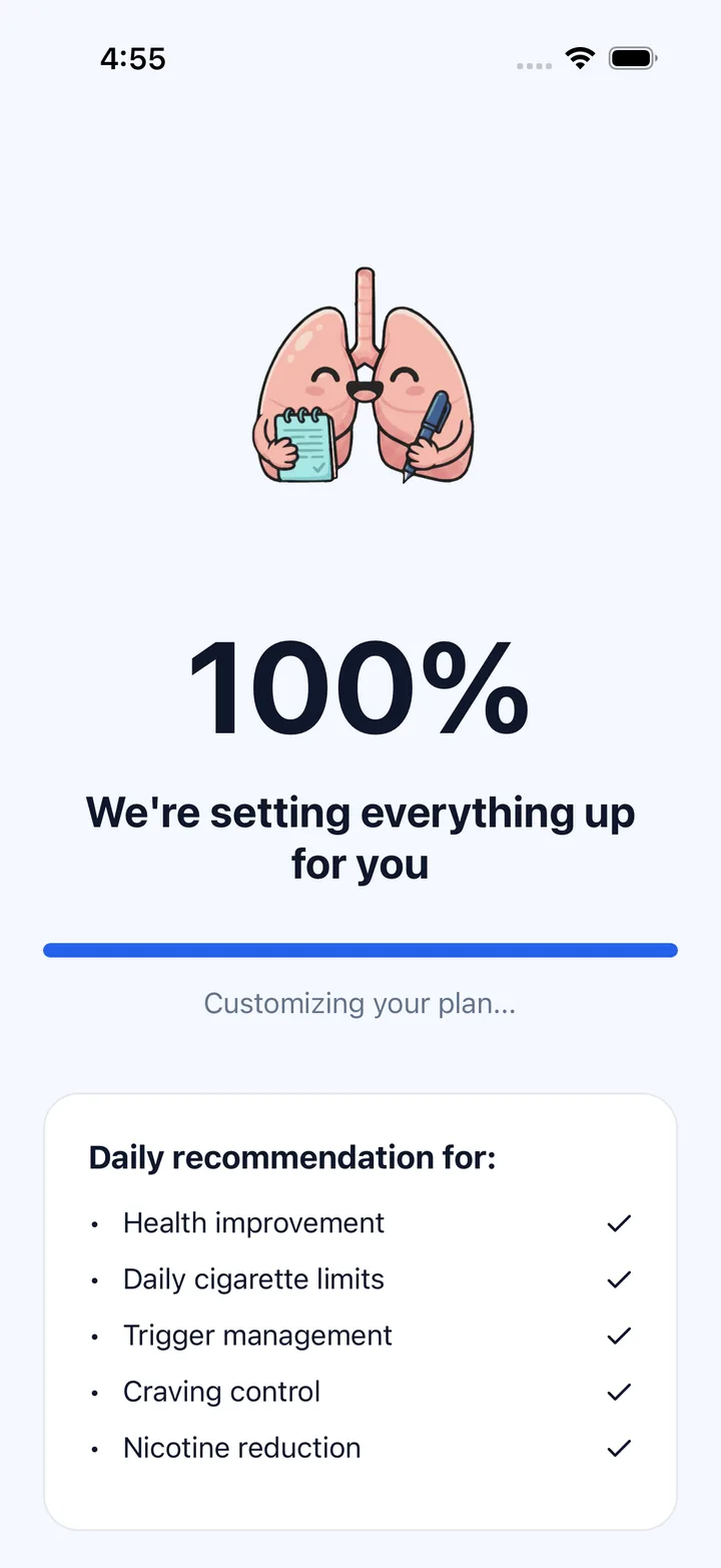 Smoke Count guided breathing screen
