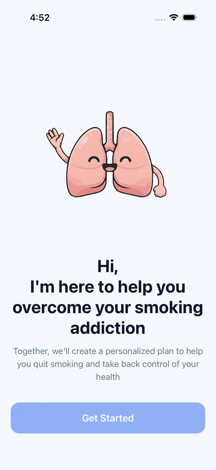 Smoke Count welcome screen